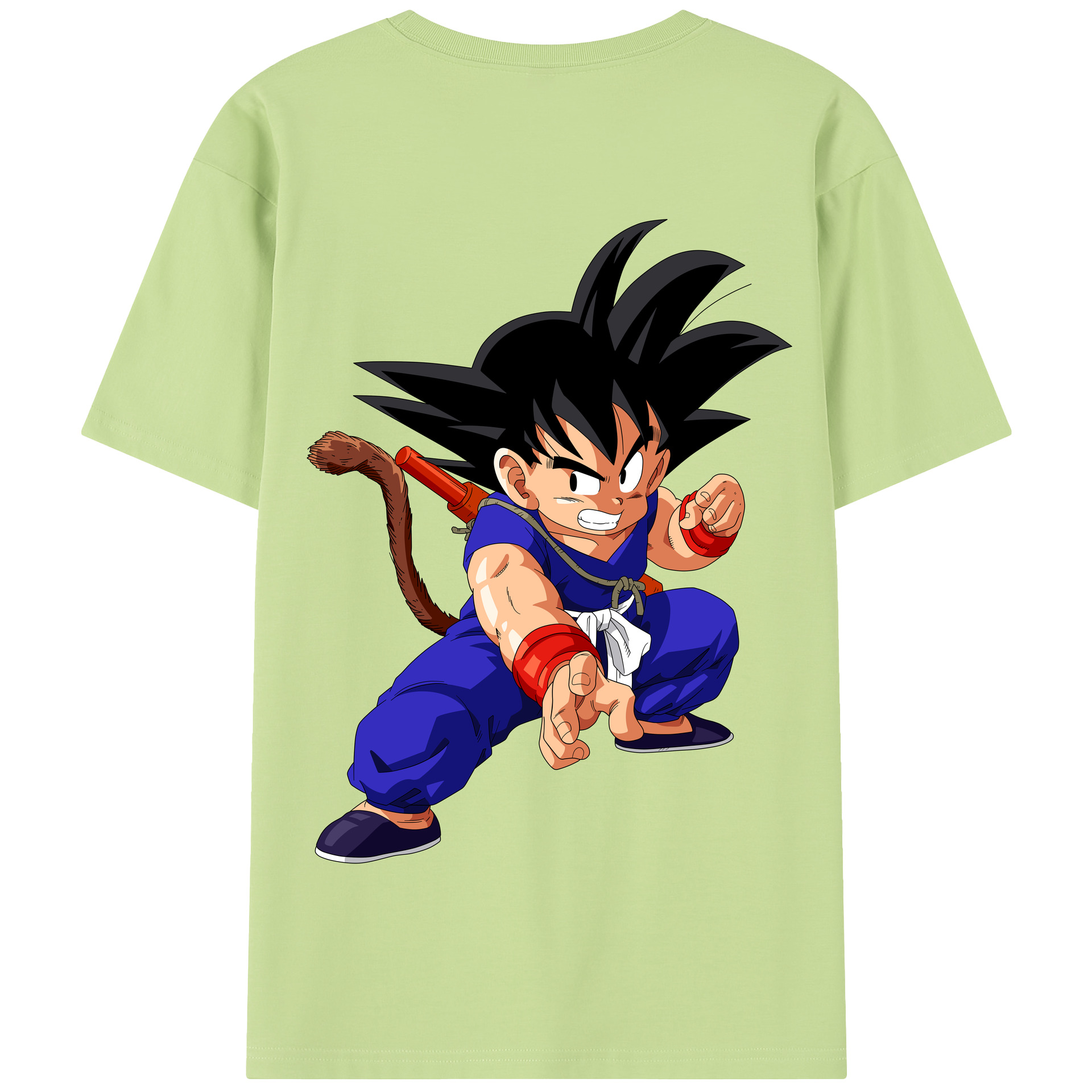 （画像用） ドラゴンボール 孫悟空（そん ごくう）Son Goku カカロット DRAGON BALL Kakarotto 綿100％半袖Tシャツ（背面プリント）
